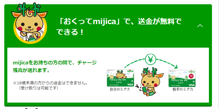 ゆうちょVisaデビットカード（プリペイド機能付き）／mijica（ミヂカ）の特徴