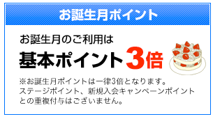 お誕生日月ポイント