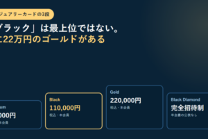 年会費5万5千円から22万円までの4段を高さの違う4枚のパネルで並べた図